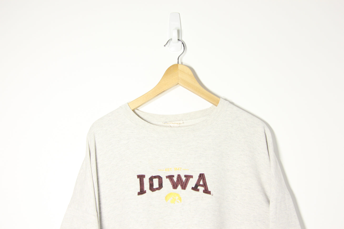 1990's IOWA Grey Sweatshirt - L/XL