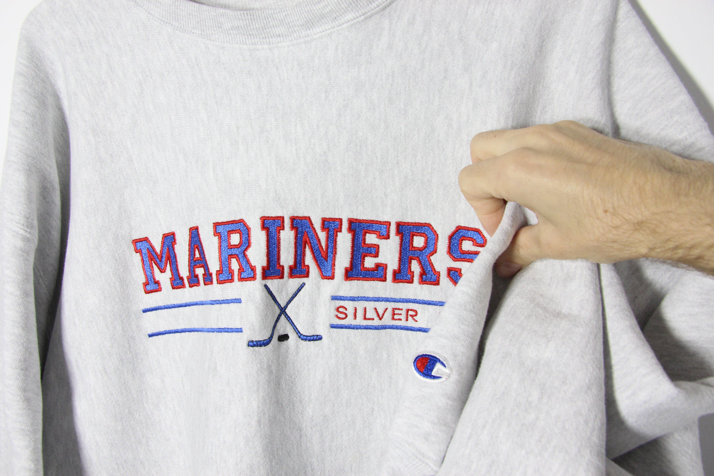 Vintage Mariners Champion Grey Sweatshirt - XL