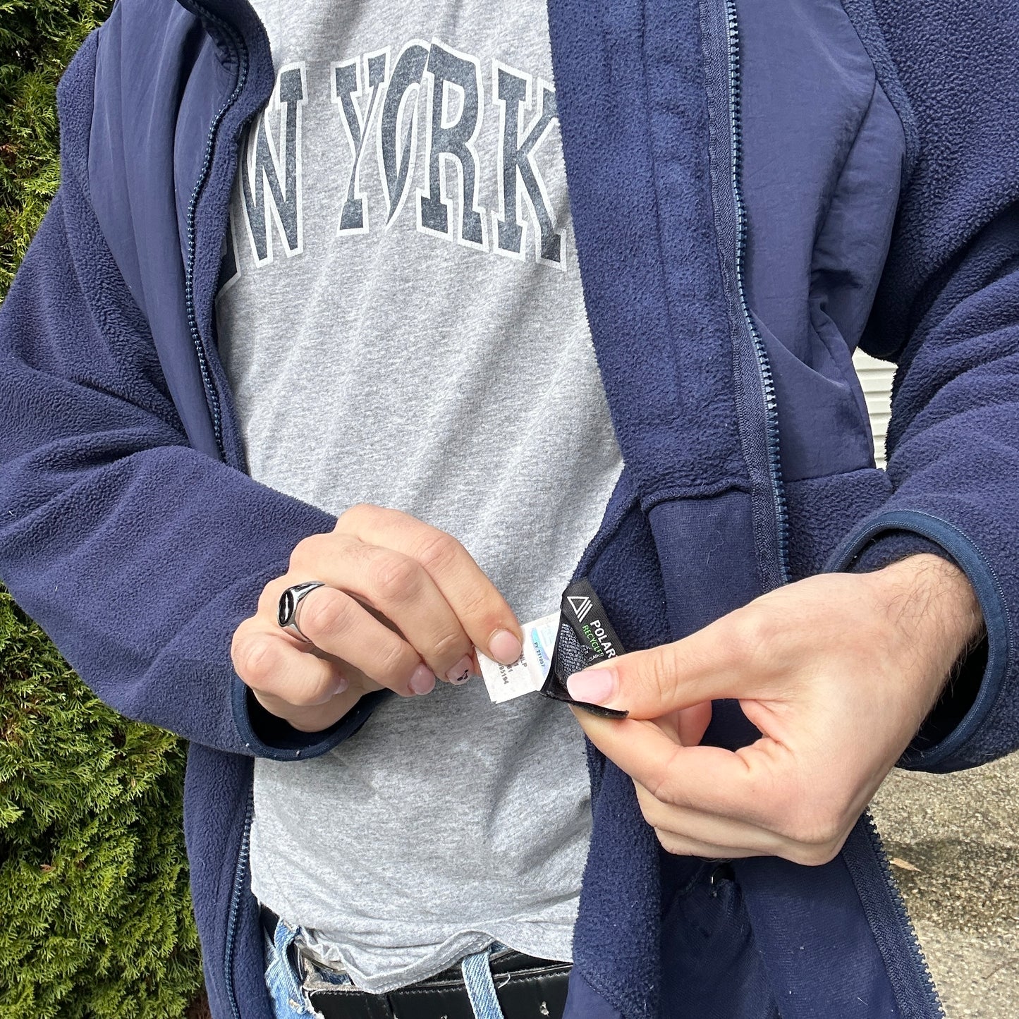 Vintage The North Face Denali Fleece Navy Blue - XL(W)