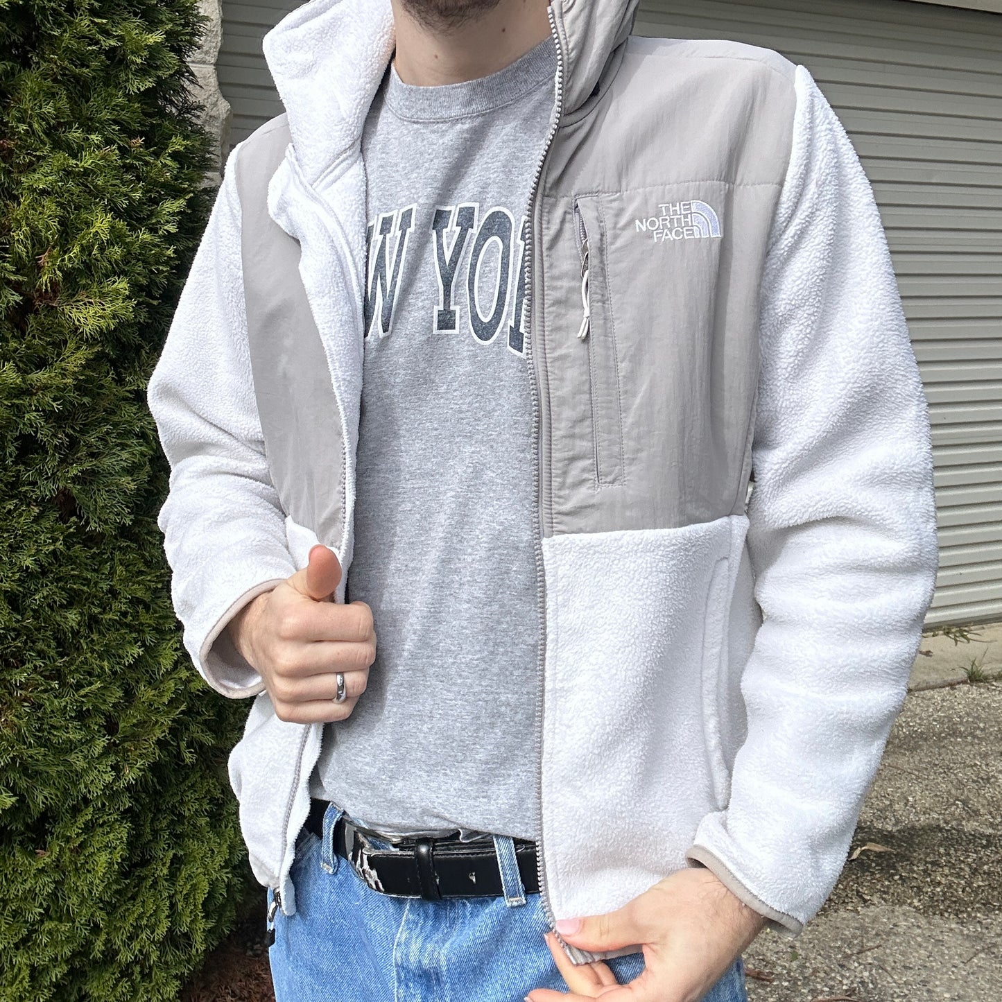 Vintage The North Face Denali Fleece Snow White - Womens M