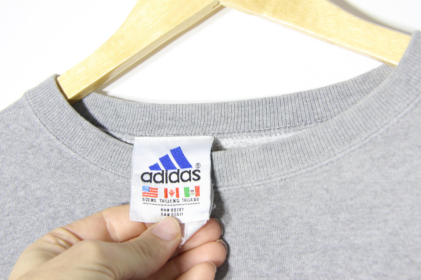 Vintage Adidas Box Logo Sweatshirt - XL