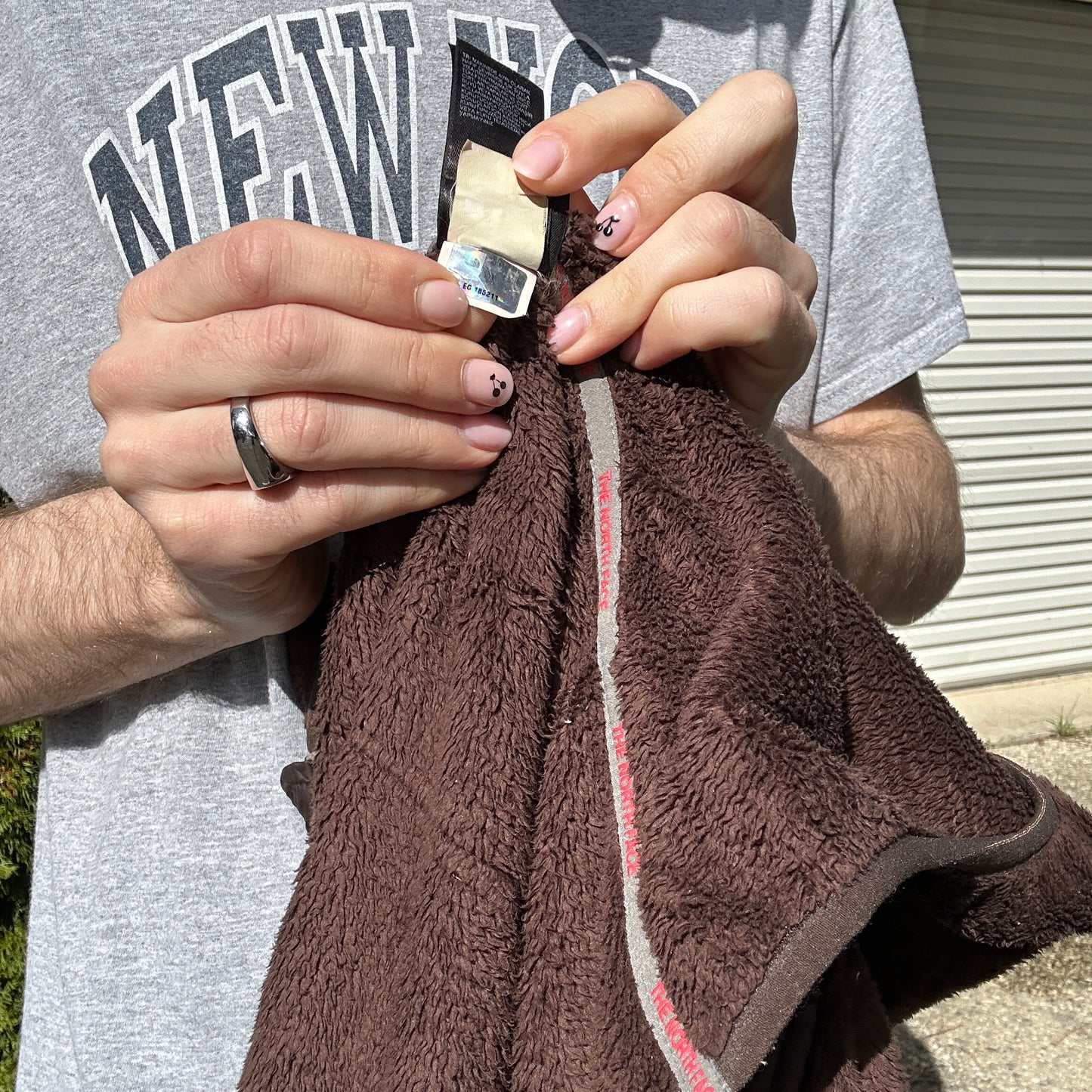 Vintage The North Face Fluffy Fleece Choc Brown - Girls XL