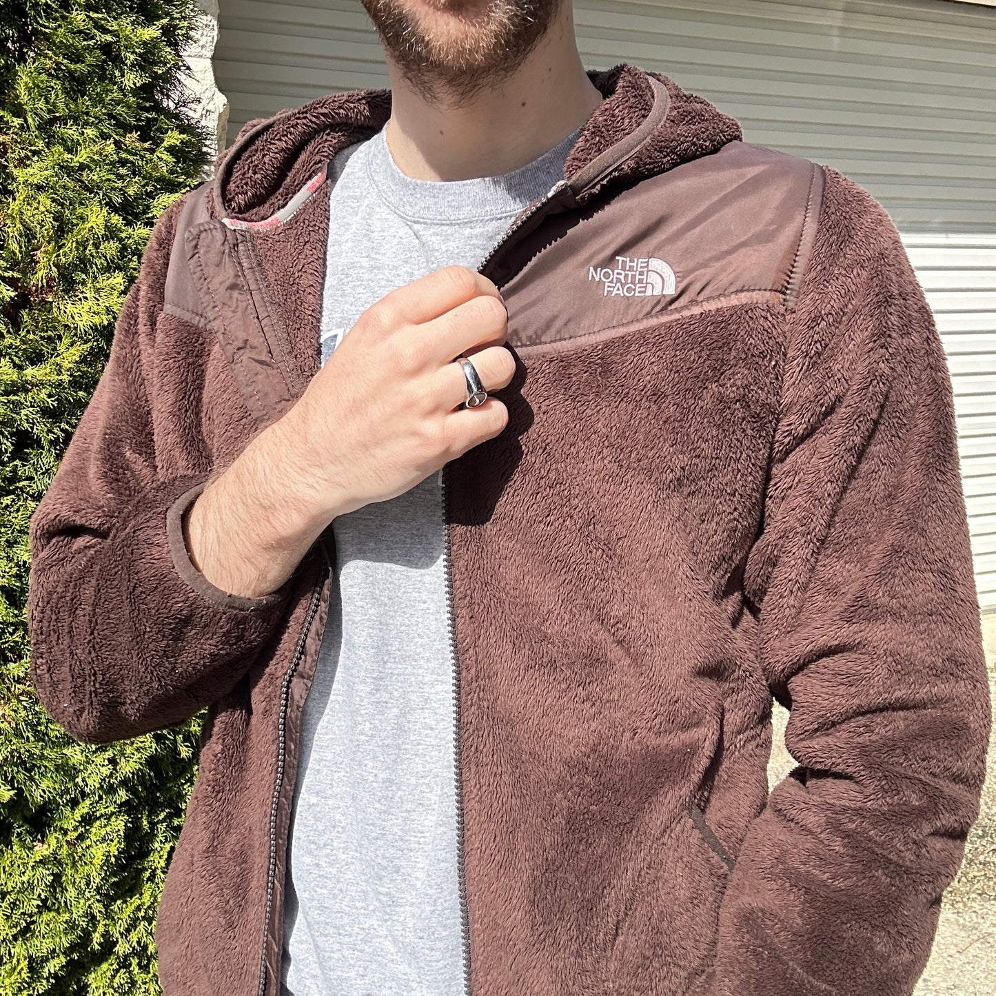 Vintage The North Face Fluffy Fleece Choc Brown - Girls XL