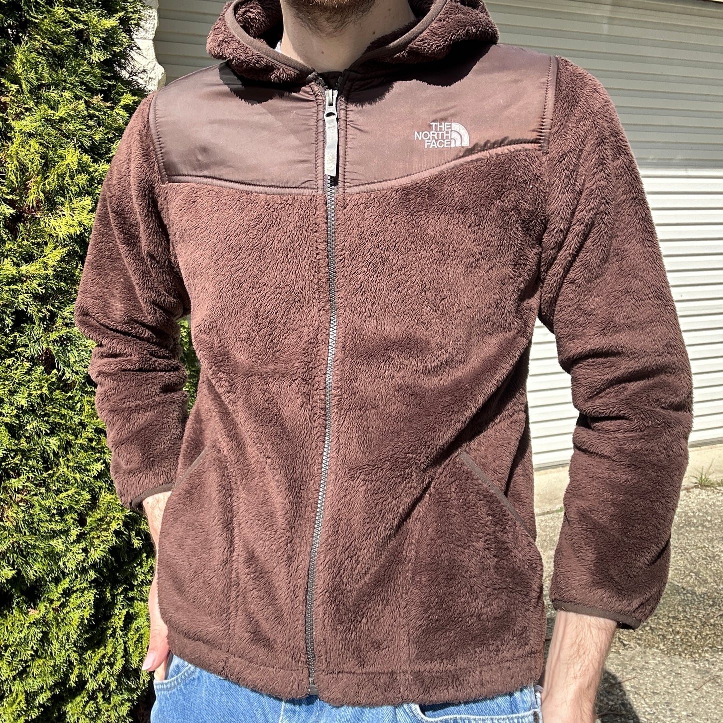 Vintage The North Face Fluffy Fleece Choc Brown - Girls XL