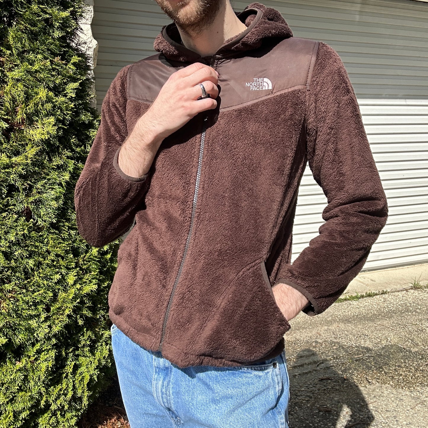 Vintage The North Face Fluffy Fleece Choc Brown - Girls XL