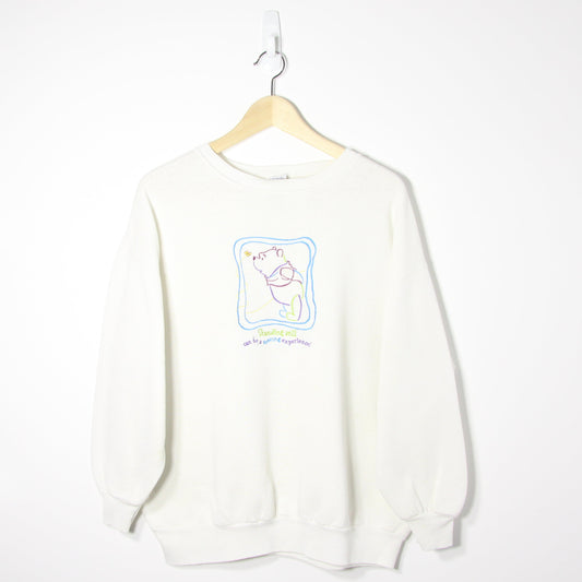 1990's Pooh Embroidered Sweatshirt - L (W)