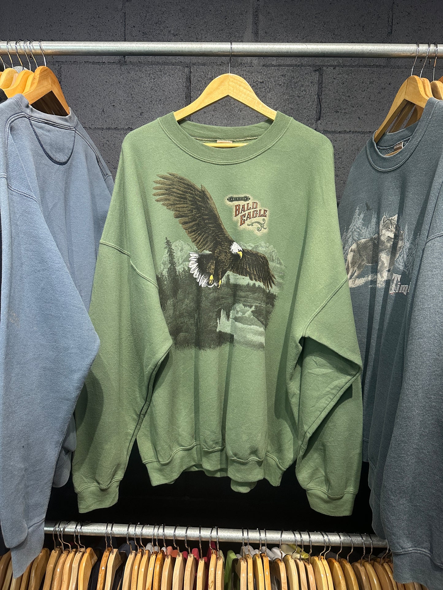 Vintage Bald Eagle Graphic Sweatshirt - XXL