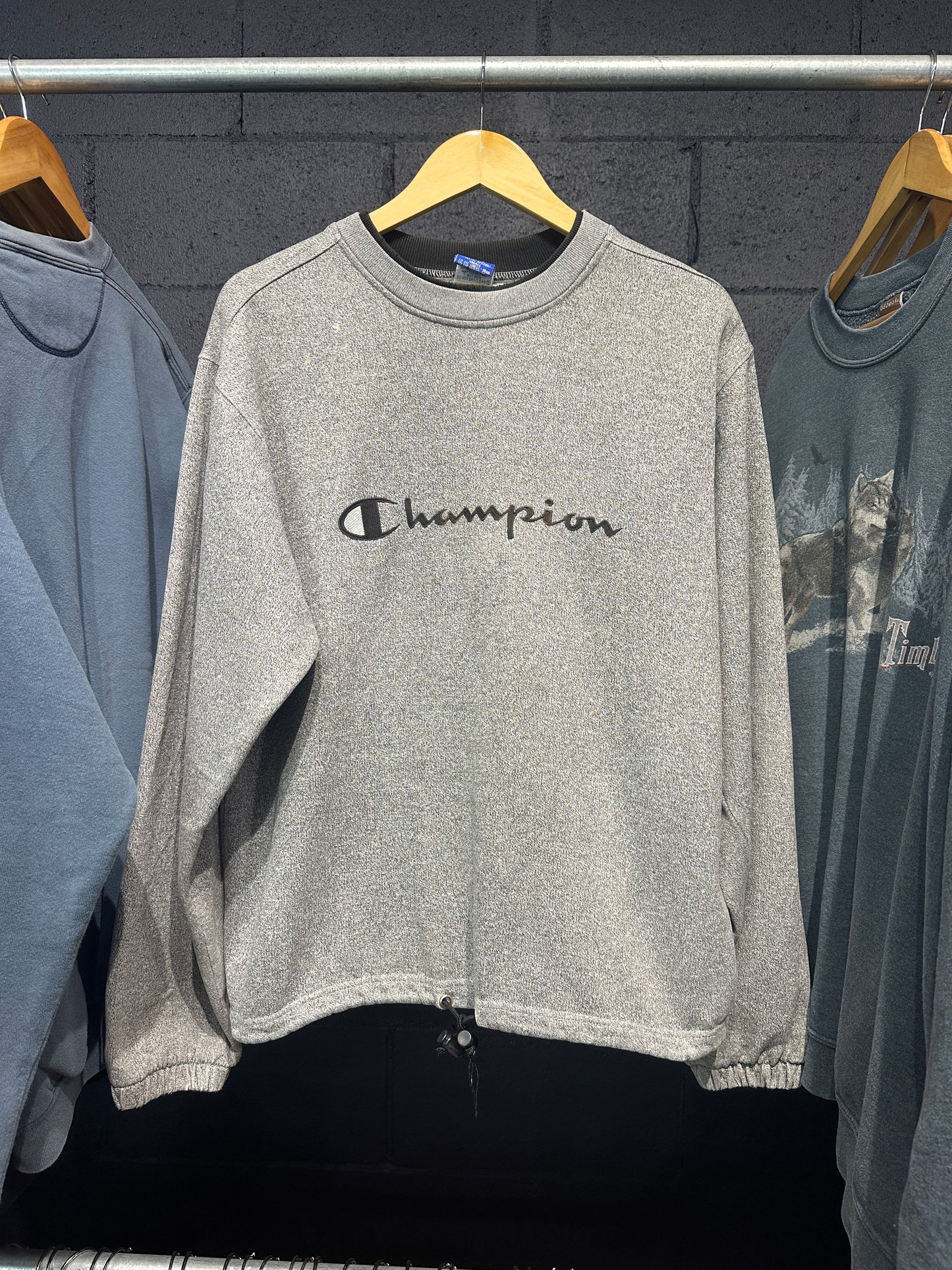 Vintage Champion Spellout Sweatshirt - S