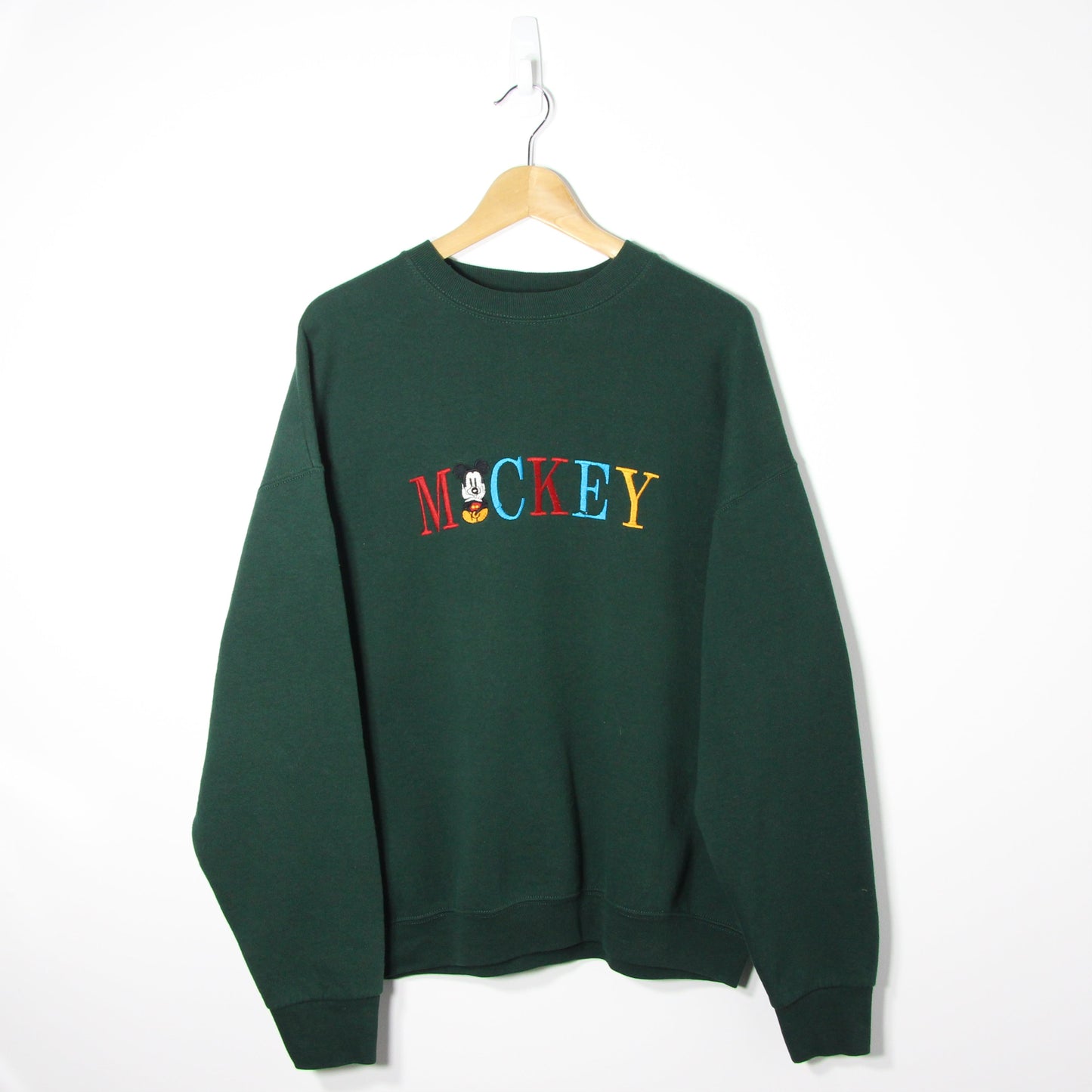 Vintage Mickey Embroidered Sweatshirt - L