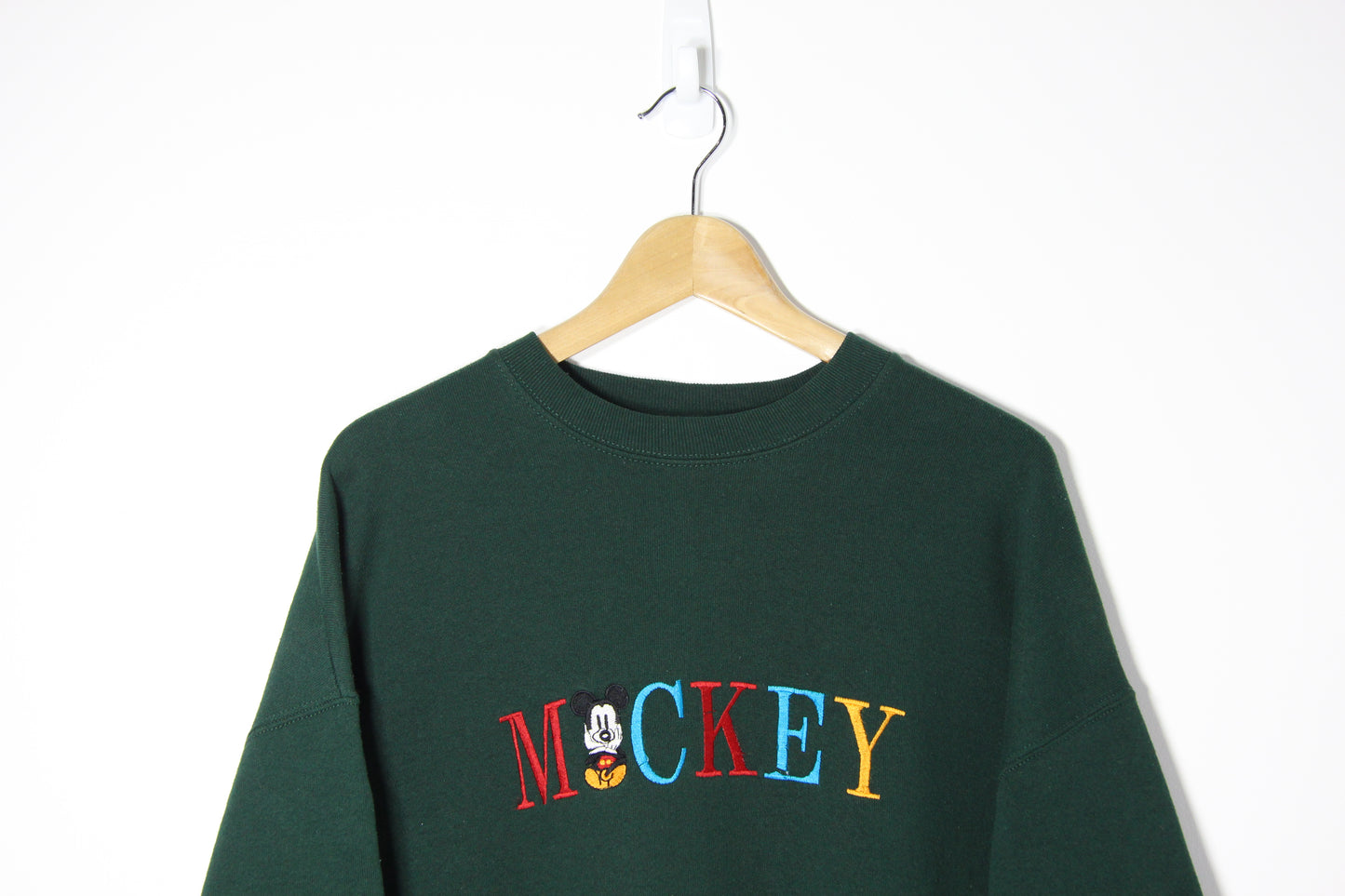 Vintage Mickey Embroidered Sweatshirt - L