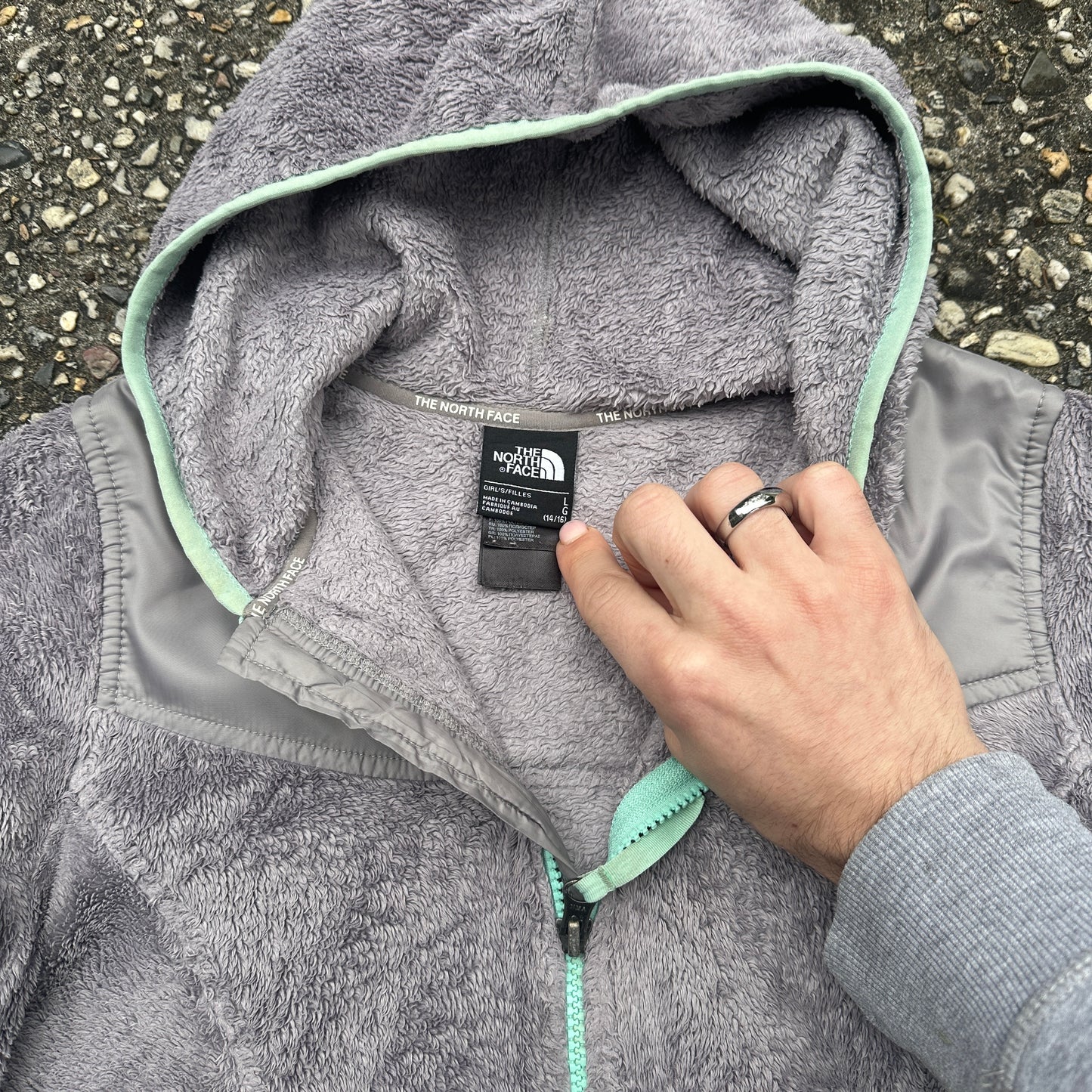 Vintage The North Face Fleece Grey - Girls L