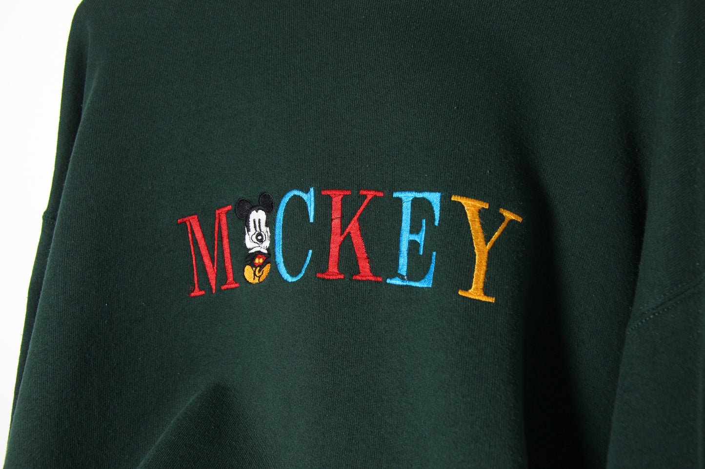 Vintage Mickey Embroidered Sweatshirt - L