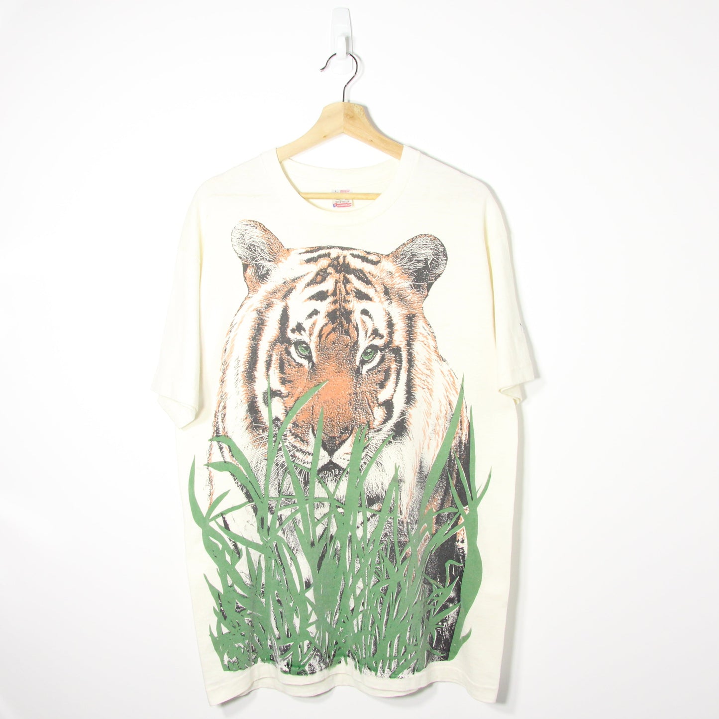 1990's Nature Works Tiger Graphic Tee - L