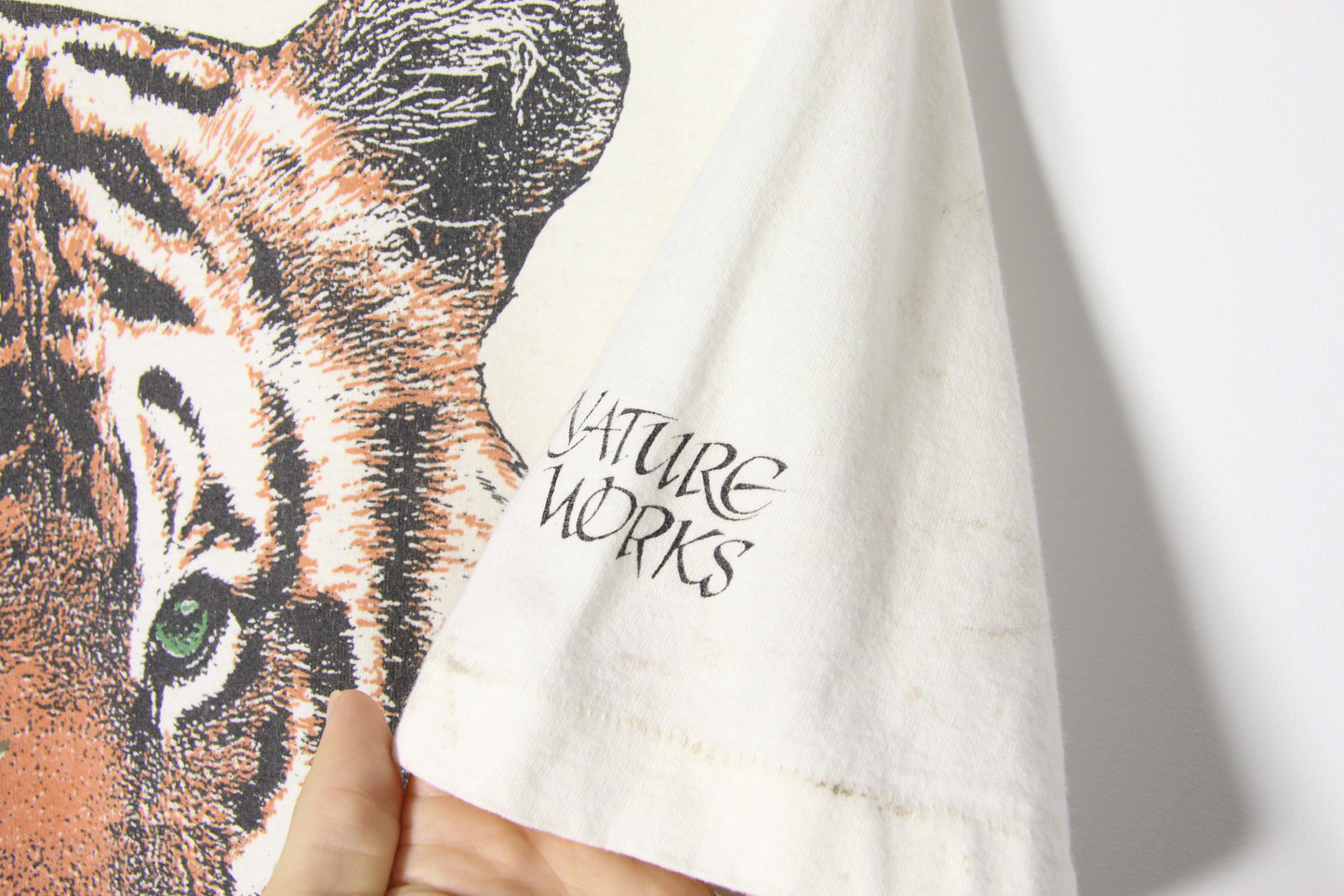 1990's Nature Works Tiger Graphic Tee - L