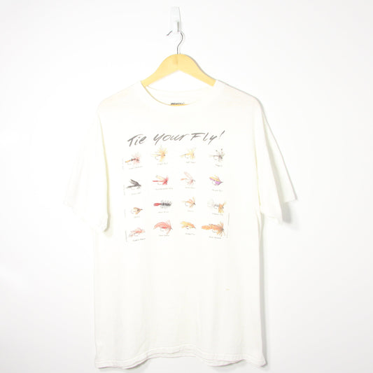 1990's Tie Your Fly! USA Graphic Tee - XL