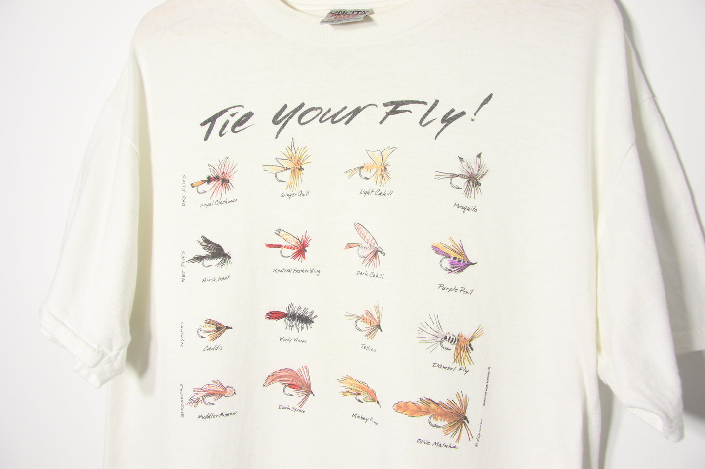 1990's Tie Your Fly! USA Graphic Tee - XL