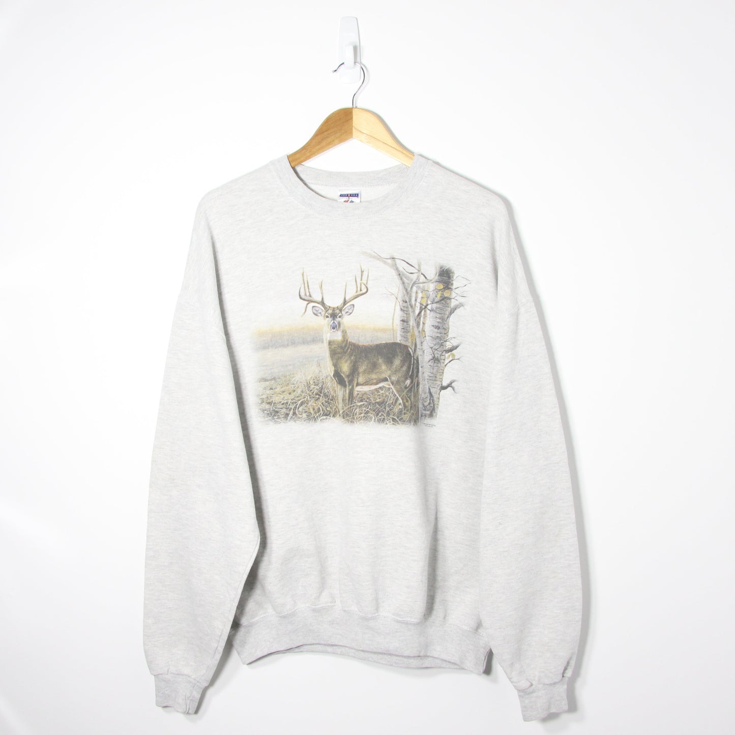 1990's Deer Graphic Sweatshirt - XL