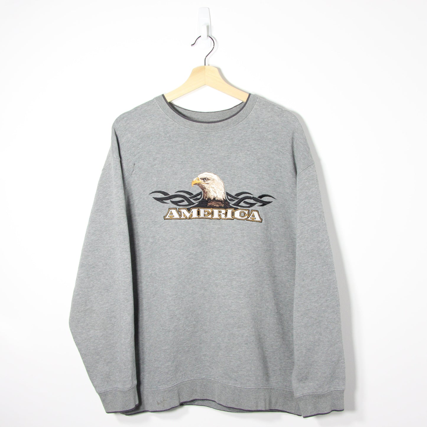 Vintage American Eagle Embroidered Sweatshirt - L