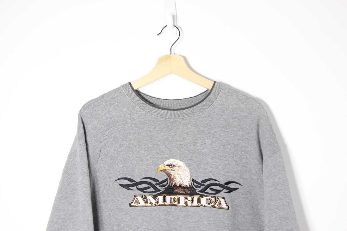 Vintage American Eagle Embroidered Sweatshirt - L