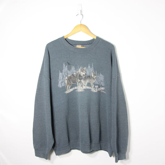 Vintage Timberwolf Graphic Sweatshirt - XL