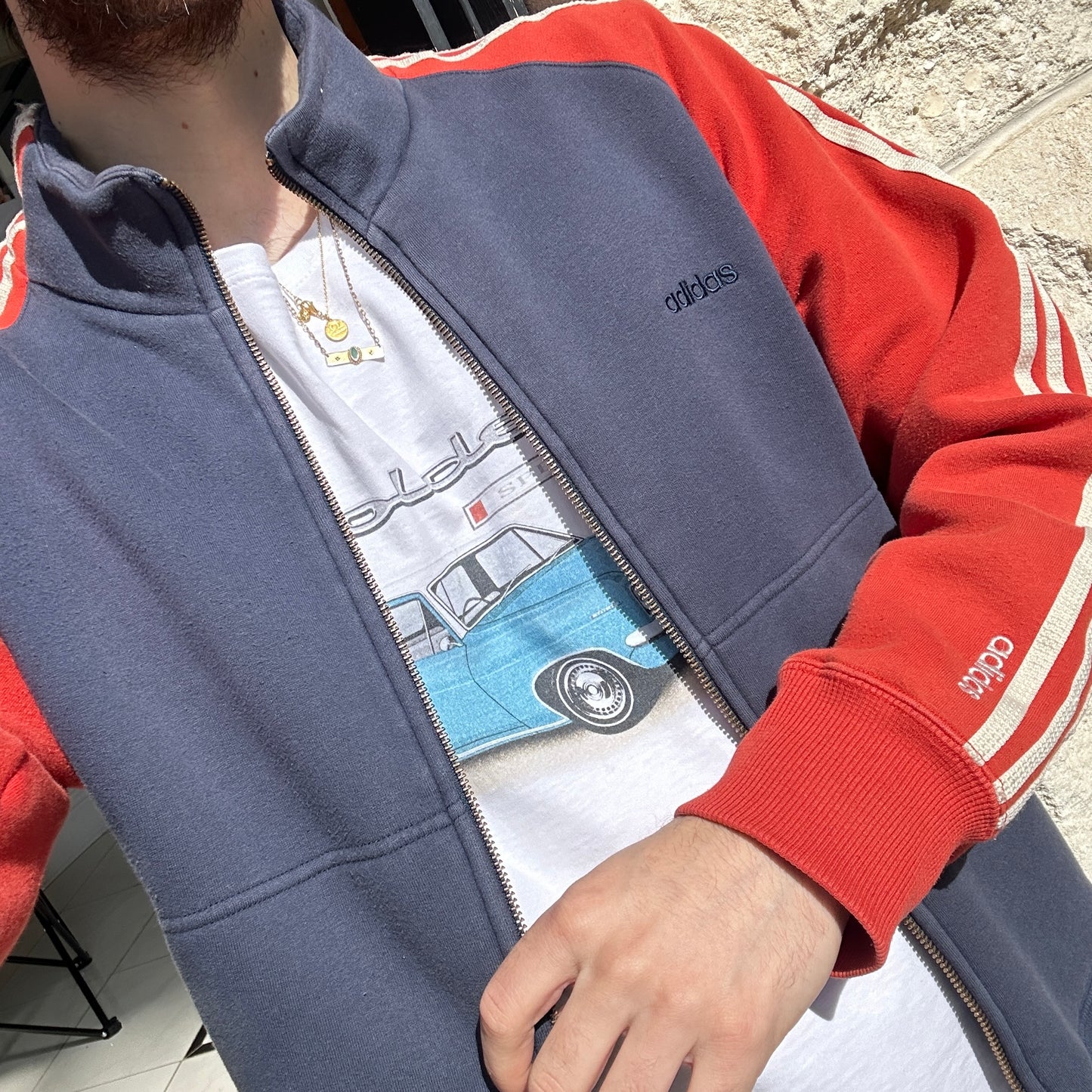 Vintage Adidas Zip Up Sweatshirt - S/M