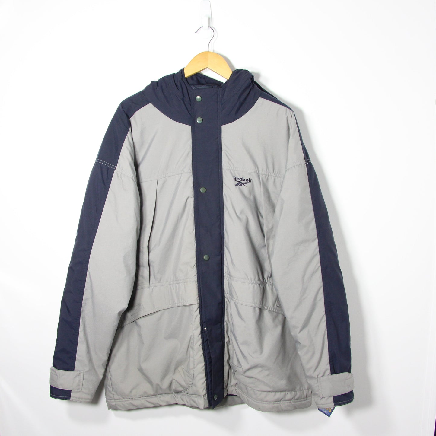 1990's Reebok Hooded Puffer Jacket - M/L