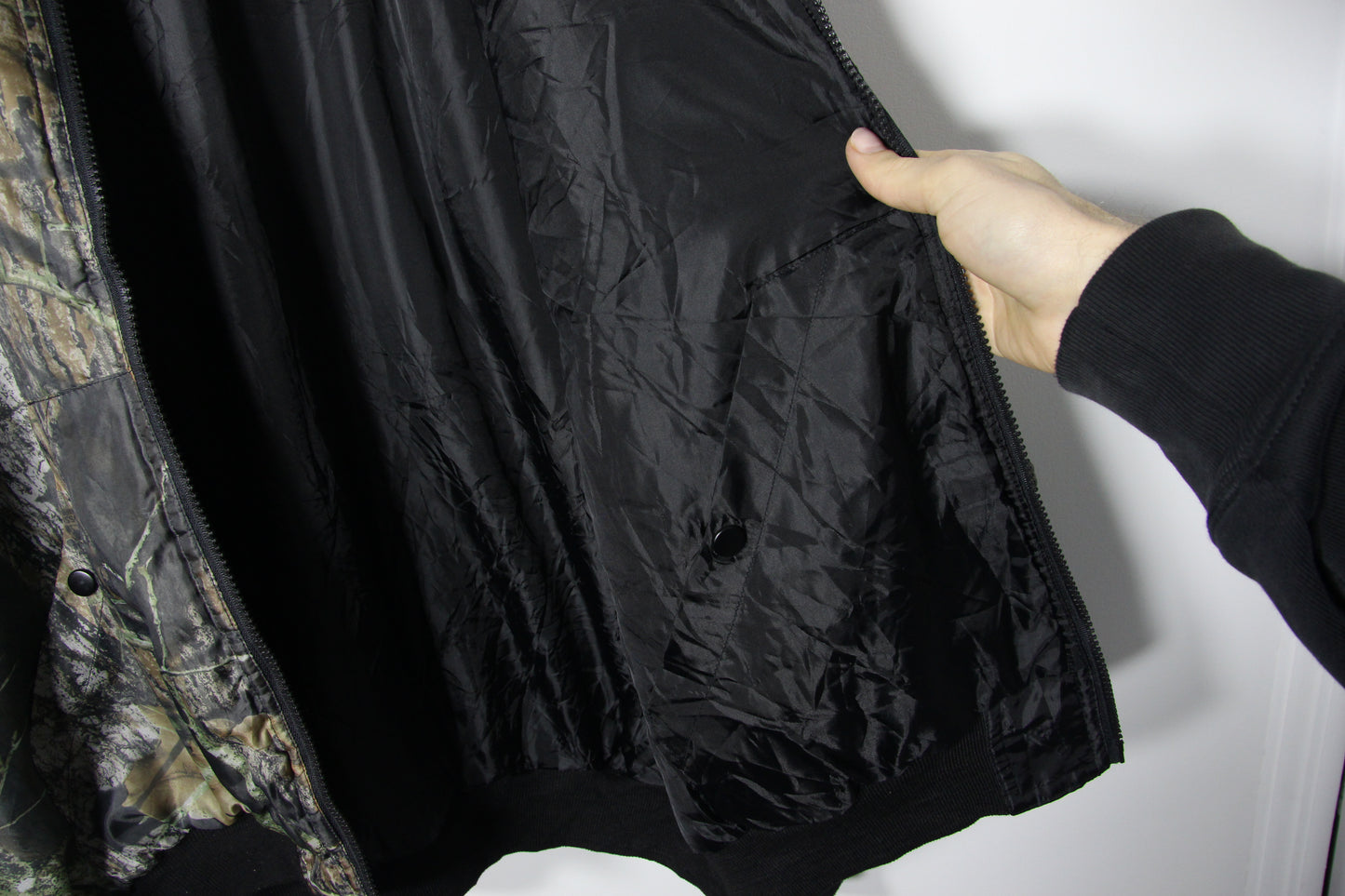 Vintage Camo Bomber Jacket - L