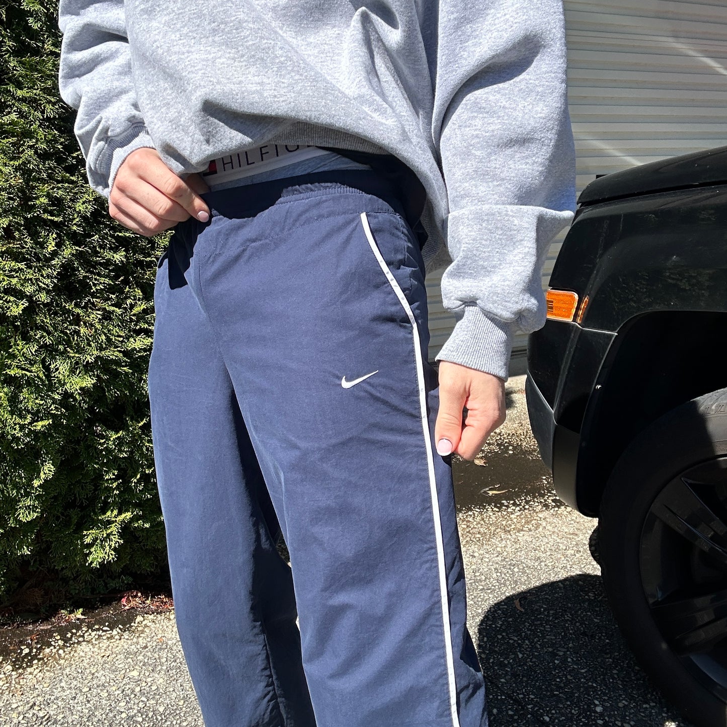 Vintage Nike Navy Track Pants - L(W)