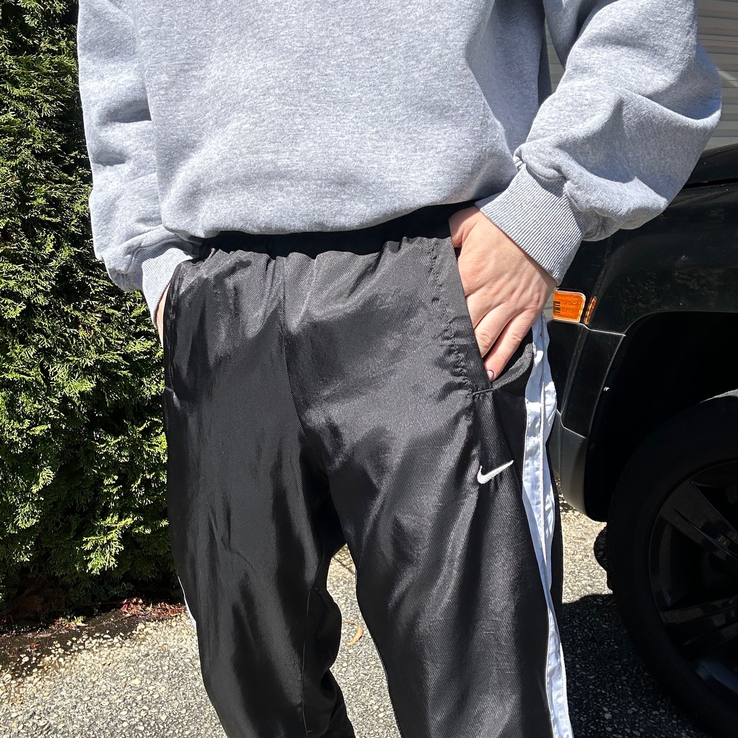 Vintage Nike Black Track Pants - S