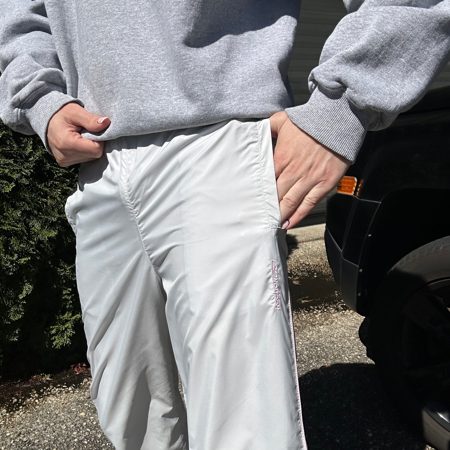 Vintage Reebok Grey Track Pants - S(W)