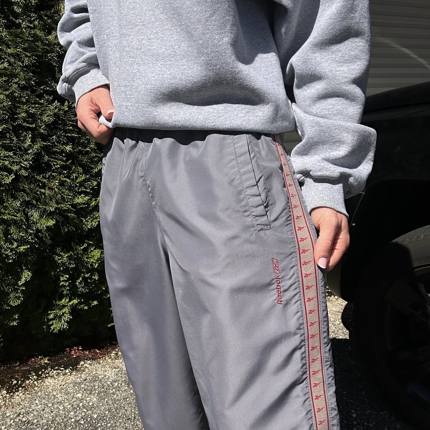 Vintage Reebok Grey Track Pants - M