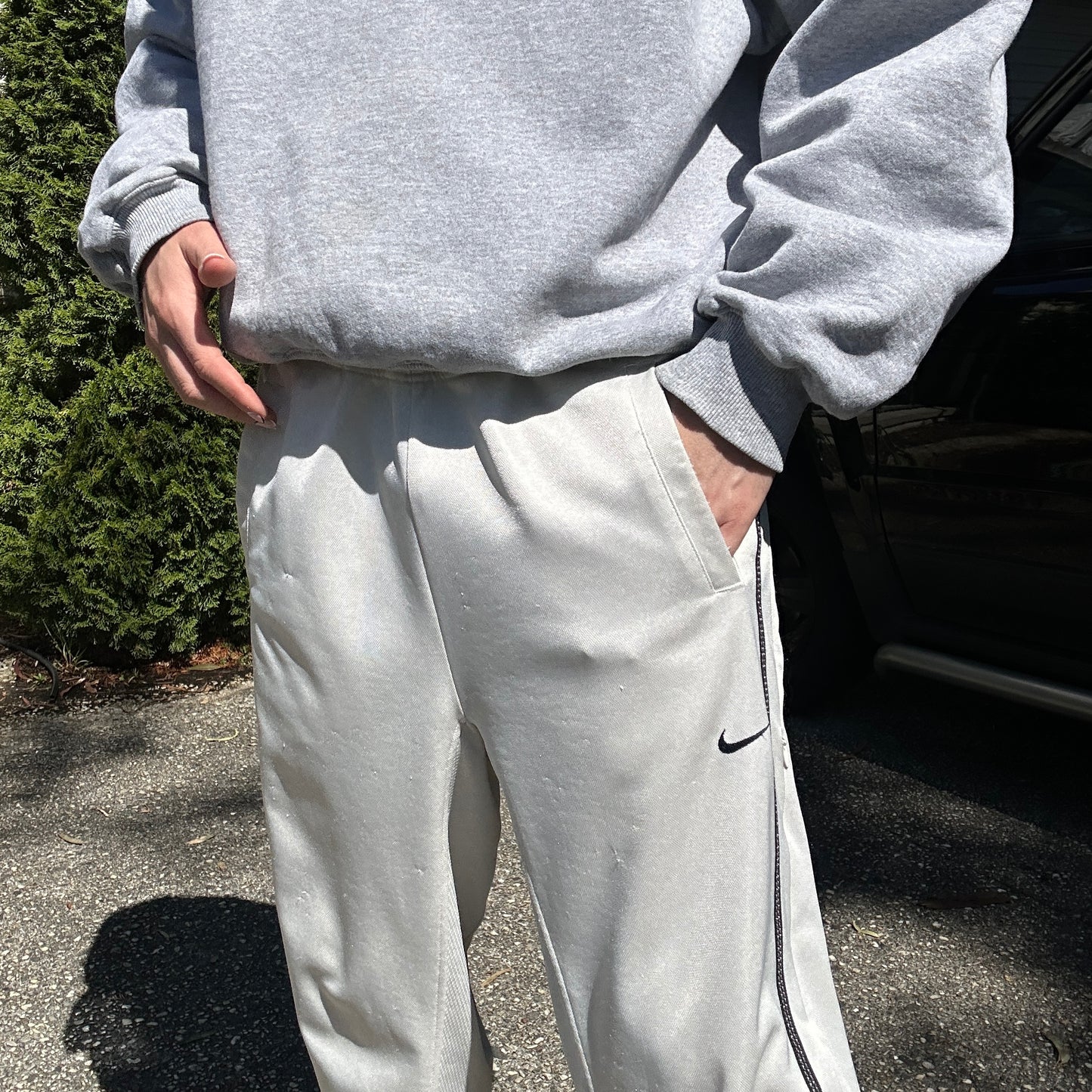 Vintage Nike Grey Track Pants -L