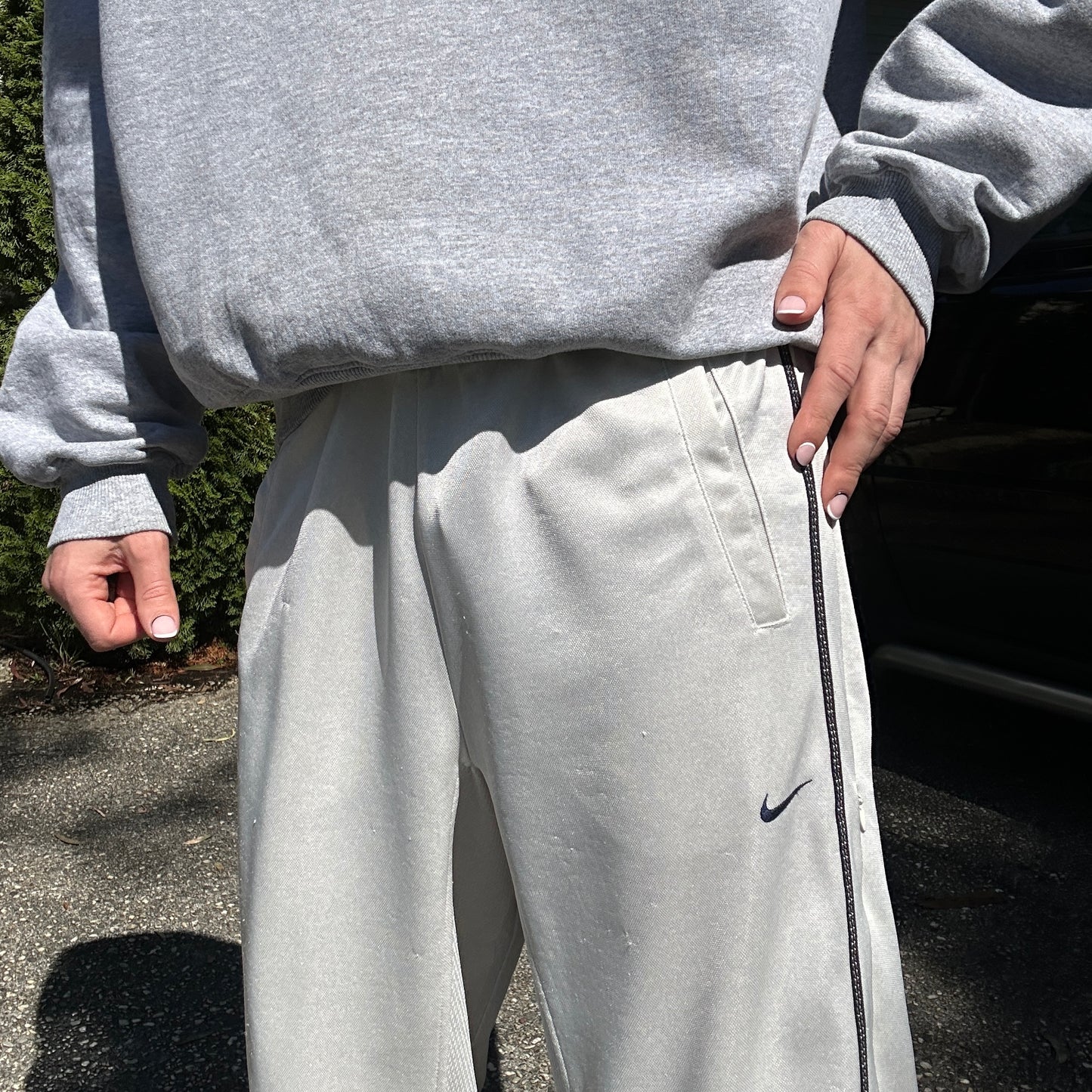 Vintage Nike Grey Track Pants -L