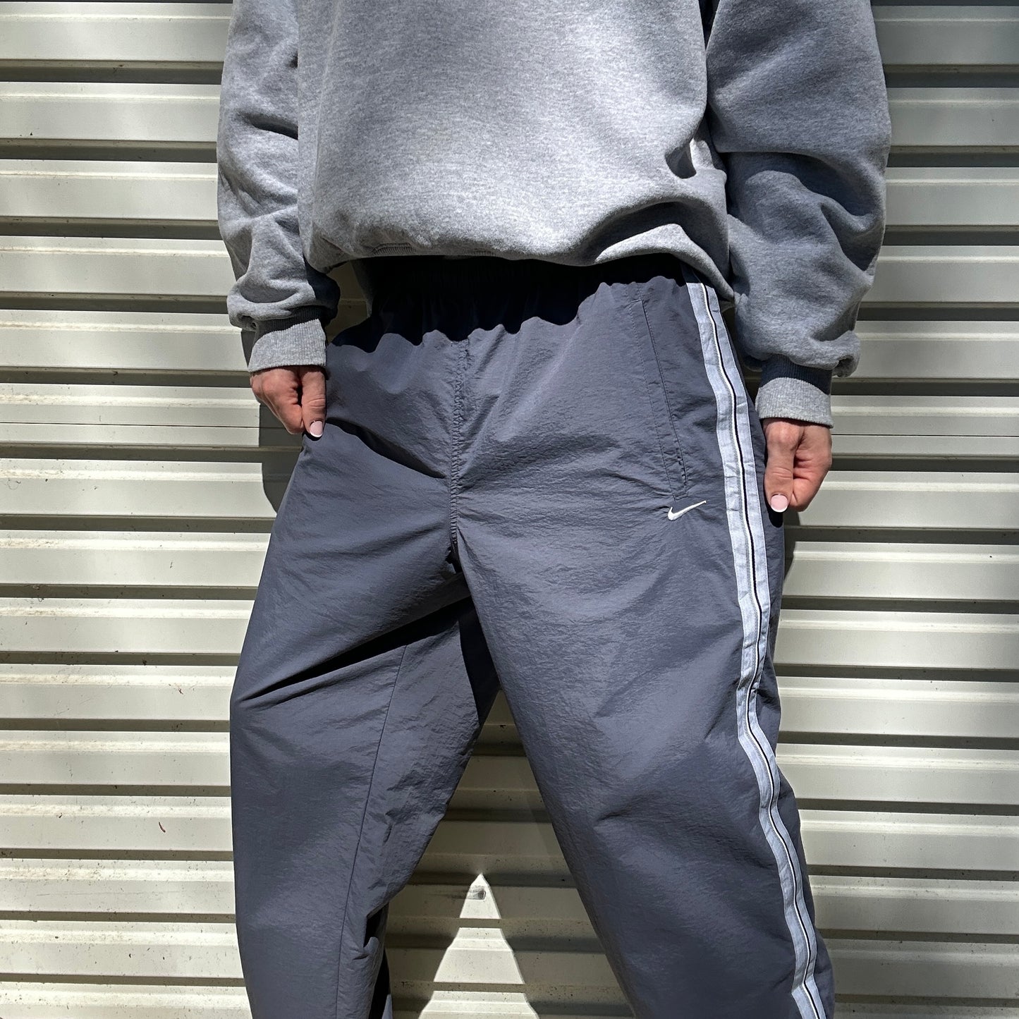 Vintage Nike Blue Track Pants - L