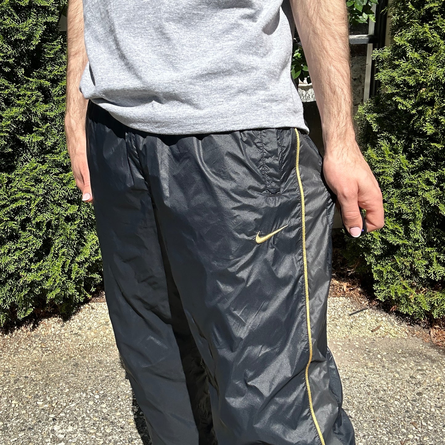 Vintage Black Nike Track Pants - L