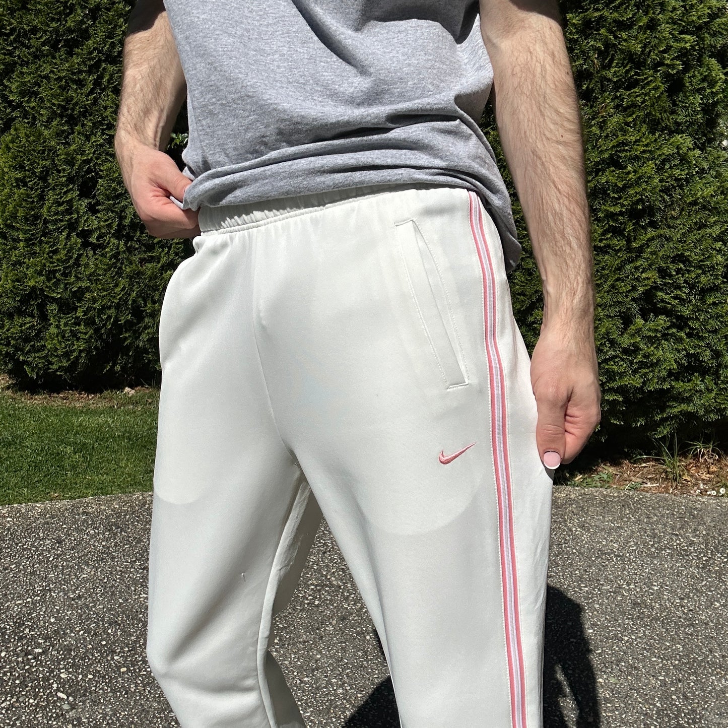 Vintage Nike White Track Pants - S(W)