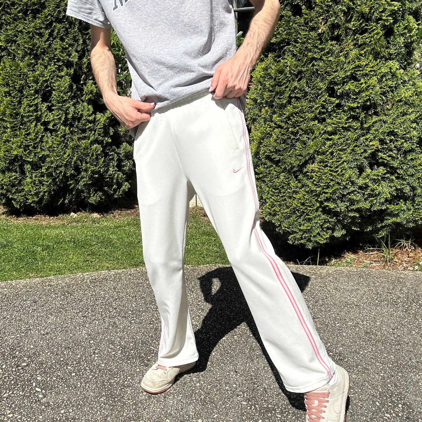Vintage Nike White Track Pants - S(W)