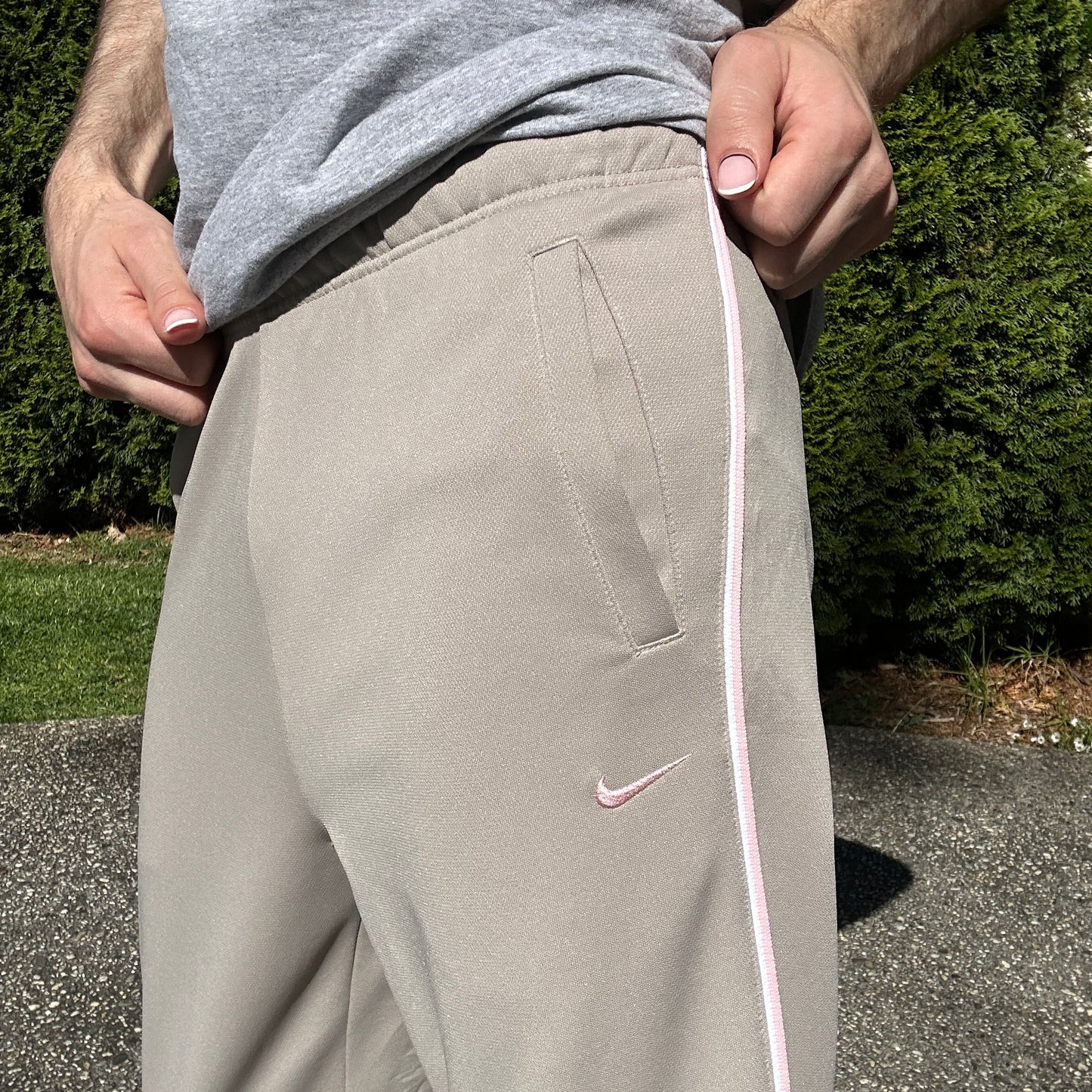 Vintage Nike Beige Track Pants - S(W)