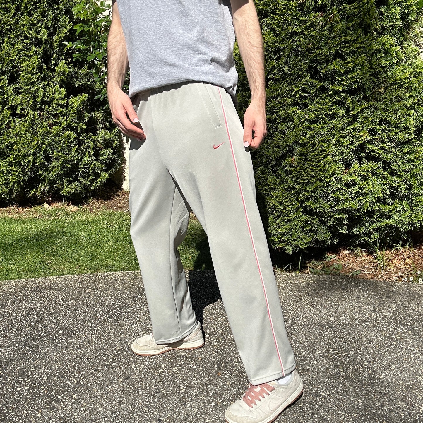 Vintage Nike Beige Track Pants - L(W)