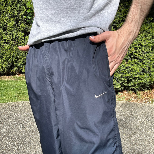 Vintage Navy Nike Track Pants - L