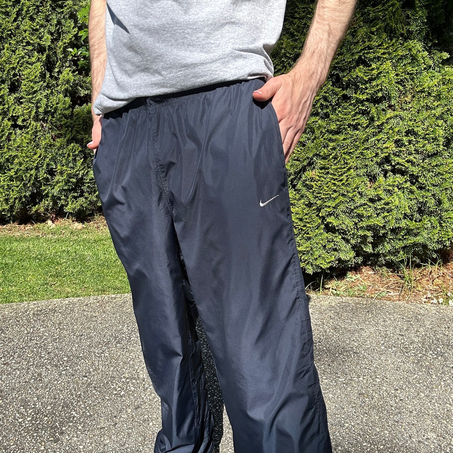 Vintage Navy Nike Track Pants - L