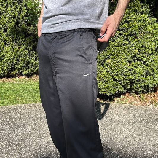 Vintage Black Nike Track Pants - M