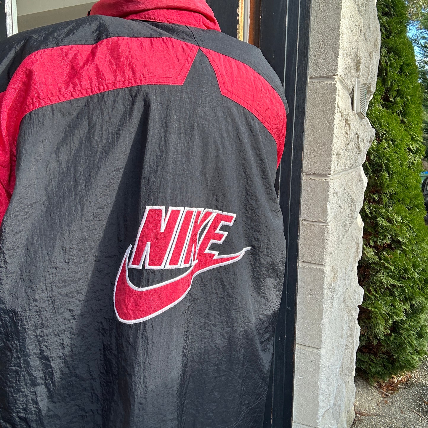 1990's Nike Big Logo Puffer Jacket - L