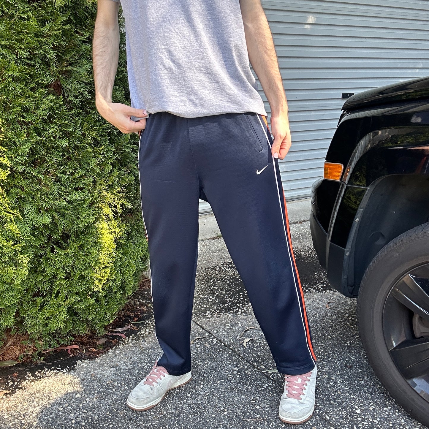 Vintage Navy Blue Nike Track Pants - L