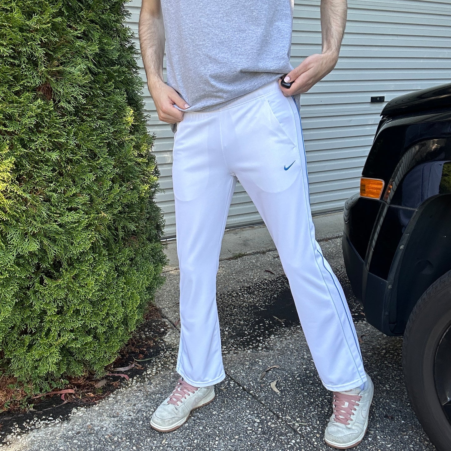 Vintage NIke White Track Pants - S(W)