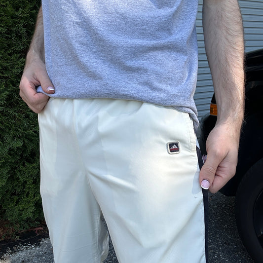 Vintage Adidas Cream Track Pants - L