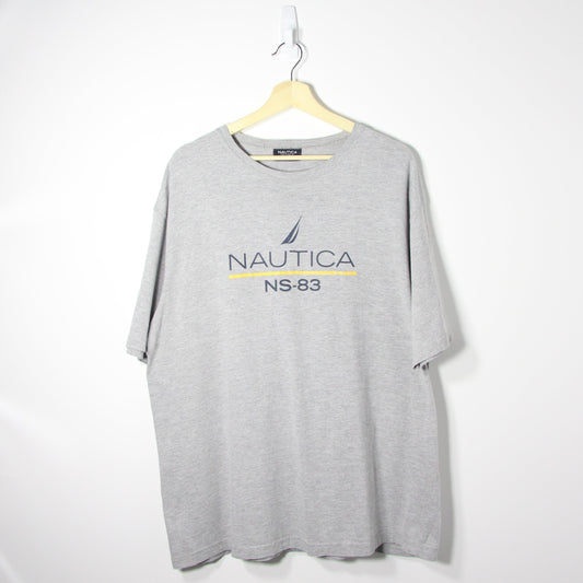 Preloved Nautica Grey T-shirt - XL