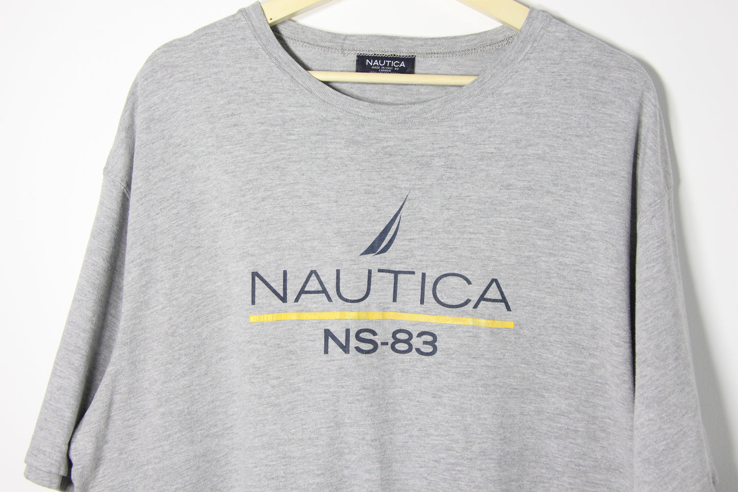 Preloved Nautica Grey T-shirt - XL