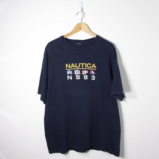 Preloved Navy Nautica T-shirt - XL