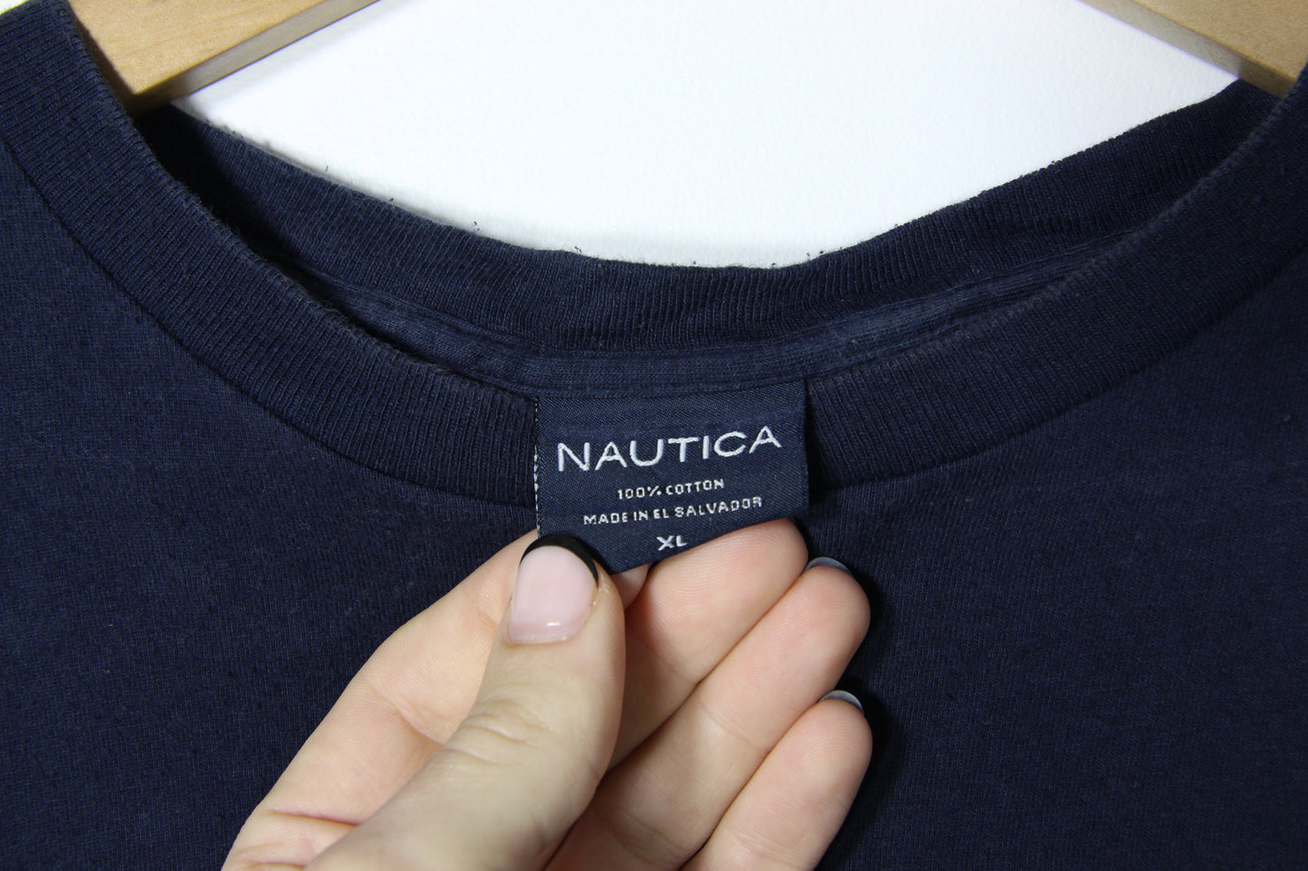 Preloved Navy Nautica T-shirt - XL